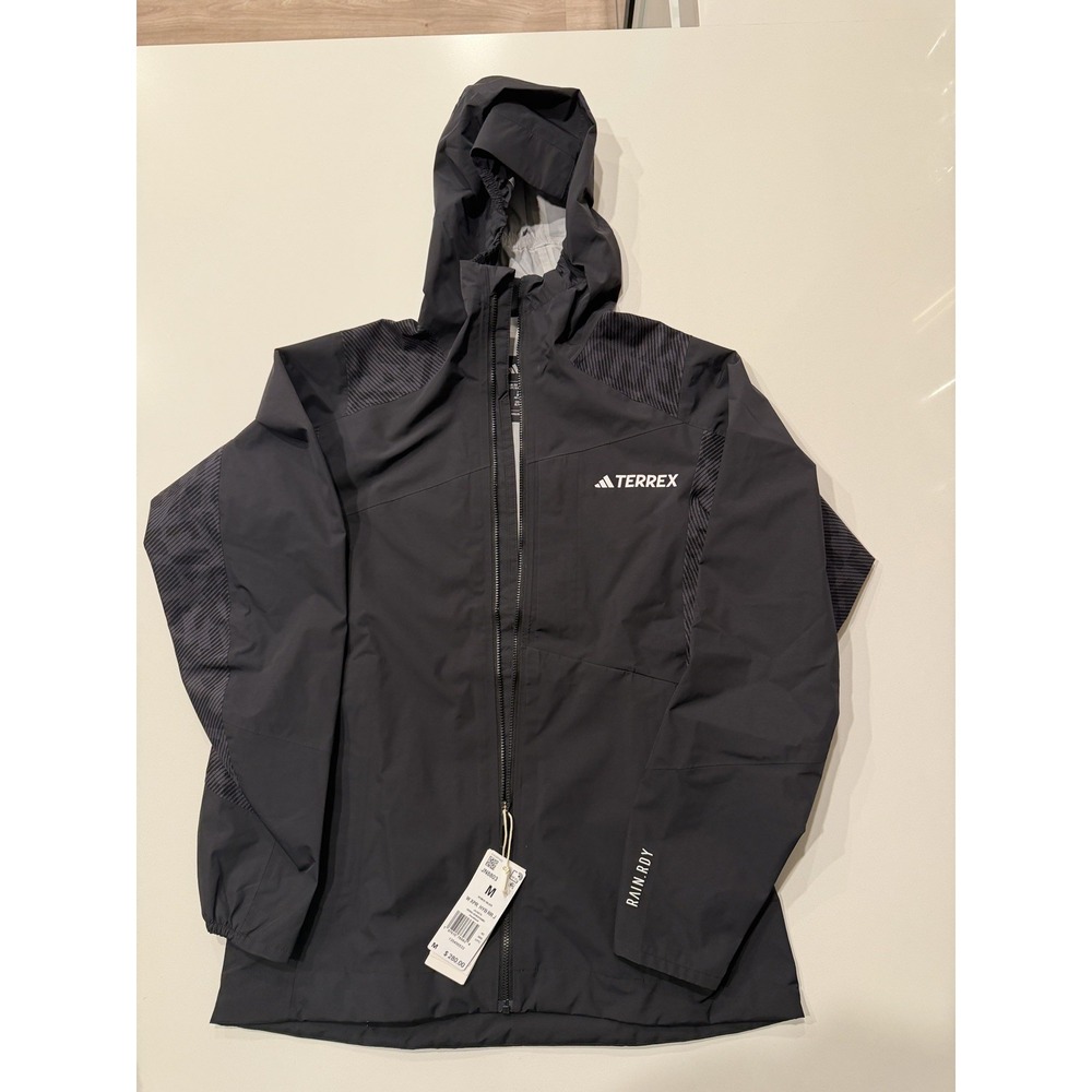 Adidas Terrex Xperior 2L Rain Ready Jacket Womens Medium Black JN8803 NWT